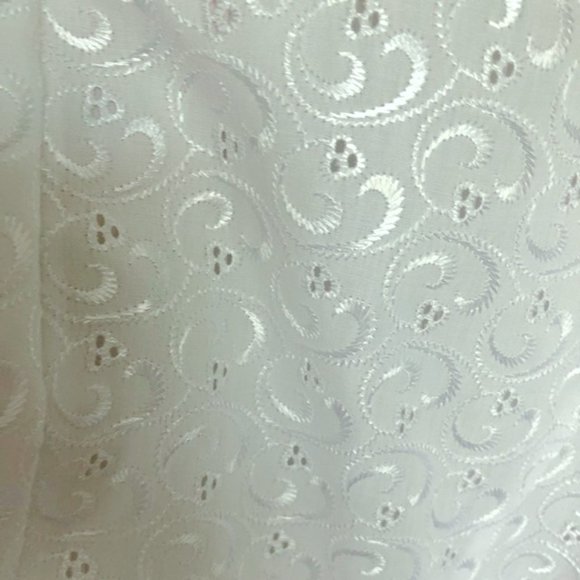 Gorgeous eyelet Tudor Court By Haband crisp white blazer Size L - Picture 13 of 14